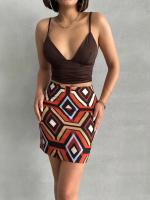 Etnik Desen Etek S25470 Kırmızı (Beden: M) - Görsel 3