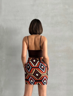 Etnik Desen Etek S25470 Kırmızı (Beden: M) - Görsel 4