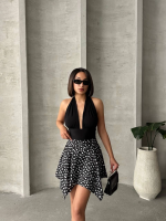 Puantiyeli Etek S25900 Siyah (Beden: S) - Görsel 4