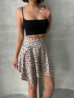 Puantiyeli Etek S25900 Krem (Beden: L) - Görsel 4