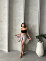 Puantiyeli Etek S25900 Krem (Beden: L) - Görsel 3