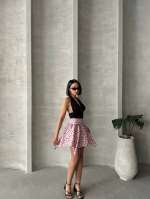 Puantiyeli Etek S25900 Pembe (Beden: L) - Görsel 4