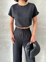 Bluz Pantolon Takım S255057 Siyah (Beden: M) - Görsel 4