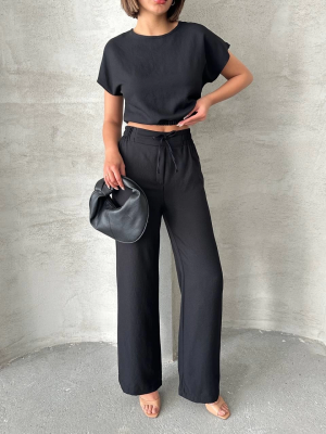 Bluz Pantolon Takım S255057 Siyah (Beden: L)