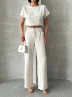 Bluz Pantolon Takım S255057 Bej (Beden: S)