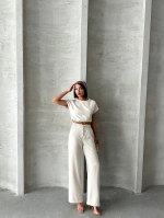 Bluz Pantolon Takım S255057 Bej (Beden: M) - Görsel 6