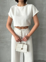 Bluz Pantolon Takım S255057 Bej (Beden: L) - Görsel 3