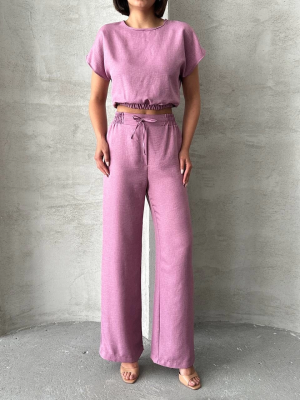 Bluz Pantolon Takım S255057 Gül (Beden: M)