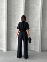 Uzun Keten Tulum S255059 Siyah (Beden: M) - Görsel 4