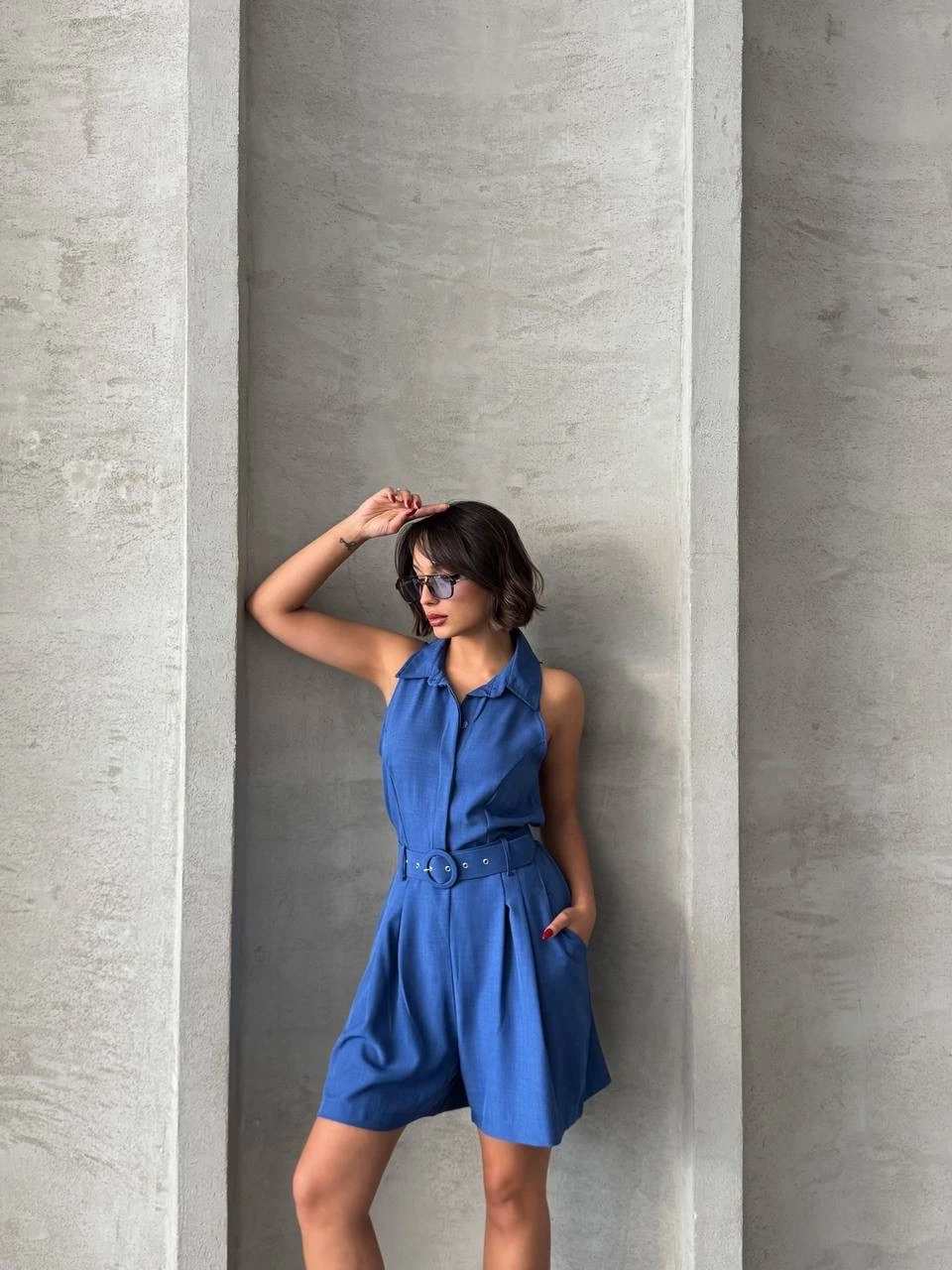 1233397_yakali-sort-tulum-97898514-sw960sh1280.png Yakalı Şort Tulum Mavi (Beden: Xl) - Görsel 3