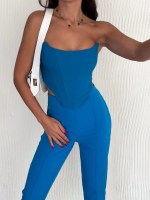 Büstiyer Pantolon Takım S1011 Mavi (Beden: L) - Görsel 5