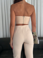 Büstiyer Pantolon Takım S1011 Bej (Beden: L) - Görsel 4