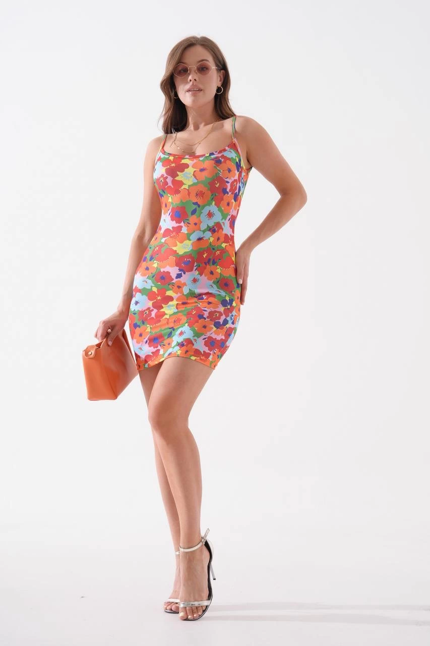 1233474_kadin-ince-askili-desenli-elbise-s8105-88653286-sw853sh1280.png Kadın İnce Askılı Desenli Elbise S8105 Turuncu (Beden: S) - Görsel 1