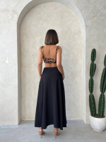 Uzun Astarlı Etek S255043 Siyah (Beden: M) - Görsel 2