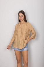 Cepli Salaş Gömlek T1010 Vizon (Beden: Xl) - Görsel 2