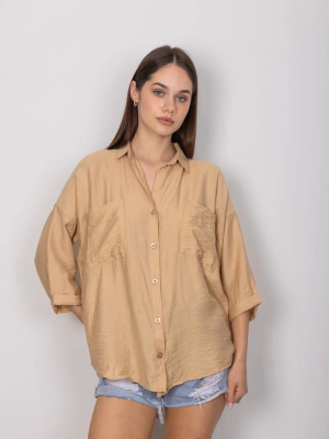 Cepli Salaş Gömlek T1010 Vizon (Beden: Xl)