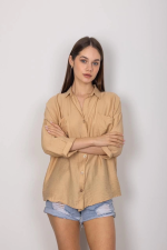 Cepli Salaş Gömlek T1010 Vizon (Beden: Xl) - Görsel 6