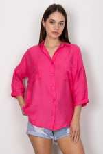 Cepli Salaş Gömlek T1010 Fuşya (Beden: L) - Görsel 8