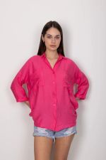 Cepli Salaş Gömlek T1010 Fuşya (Beden: Xl) - Görsel 2