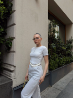 Düğme Yakalı Gri Alt Üst Takım S3943 (Beden: S) - Görsel 3