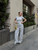 Düğme Yakalı Gri Alt Üst Takım S3943 (Beden: S) - Görsel 2