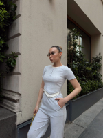 Düğme Yakalı Gri Alt Üst Takım S3943 (Beden: L) - Görsel 5