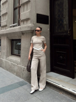 Düğme Yakalı Bej Alt Üst Takım S3943 (Beden: M) - Görsel 4