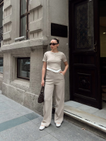 Düğme Yakalı Bej Alt Üst Takım S3943 (Beden: L) - Görsel 6