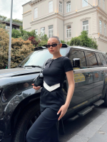 Düğme Yakalı Siyah Alt Üst Takım S3943 (Beden: L) - Görsel 3