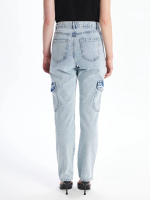 Kargo Cep Kar Yıkama Jeans Pantolon Mavi (Beden: 28) - Görsel 3