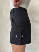 Kemer Detaylı Gabardin Şort Siyah S25289 (Beden: Xl) - Görsel 7