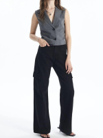 Kargo Cep Jeans Pantolon Siyah (Beden: 28) - Görsel 2