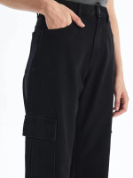 Kargo Cep Jeans Pantolon Siyah (Beden: 34) - Görsel 4