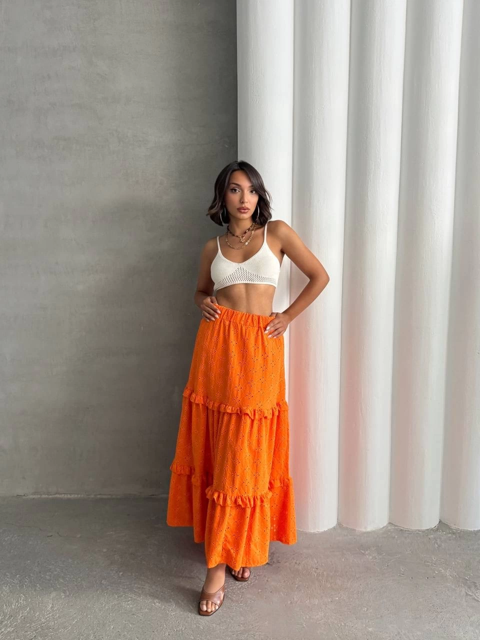 1233718_firfirli-brodeli-astarli-uzun-etek-turuncu-s255047-25799834-sw960sh1280.png Fırfırlı Brodeli Astarlı Uzun Etek Turuncu S255047 (Beden: L) - Görsel 5