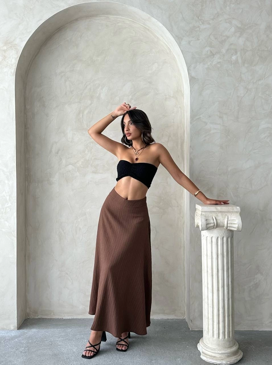 1233801_uzun-astarli-etek-s255043-85801712-sw956sh1280.png Uzun Astarlı Etek S255043 Kahve (Beden: L) - Görsel 2