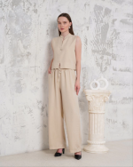 Broşlu Yelek Pantolon Takım Bej S255821 (Beden: S) - Görsel 3