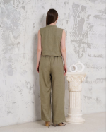 Broşlu Yelek Pantolon Takım Haki S255821 (Beden: S) - Görsel 2