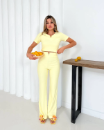 V Aksesuarlı Ottoman Takım Sarı S255850 (Beden: L) - Görsel 5