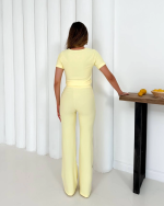 V Aksesuarlı Ottoman Takım Sarı S255850 (Beden: L) - Görsel 3