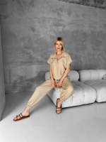 Bluz Şalvar Takım Bej S255841 (Beden: L) - Görsel 2