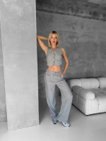 Essential Yelek Pantolon Takım Gri S255254 (Beden: S)