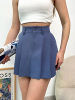 Pileli Atlas Mini Etek S24820 Indigo (Beden: L) - Görsel 2