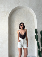 Kemer Detaylı Gabardin Şort Krem S25289 (Beden: S) - Görsel 8