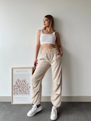 Paraşüt Pantolon Bej (Beden: M)