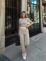 Crop Pantolon Biyeli Takım Bej (Beden: M) - Görsel 5