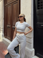 Crop Pantolon Biyeli Takım Gri (Beden: M) - Görsel 6