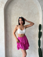 Çingene Keten Etek Fuşya S24808 (Beden: S) - Görsel 3