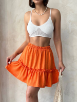 Çingene Keten Etek Turuncu S24808 (Beden: M) - Görsel 5