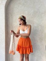 Çingene Keten Etek Turuncu S24808 (Beden: L) - Görsel 7