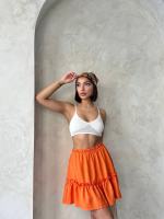 Çingene Keten Etek Turuncu S24808 (Beden: L) - Görsel 6